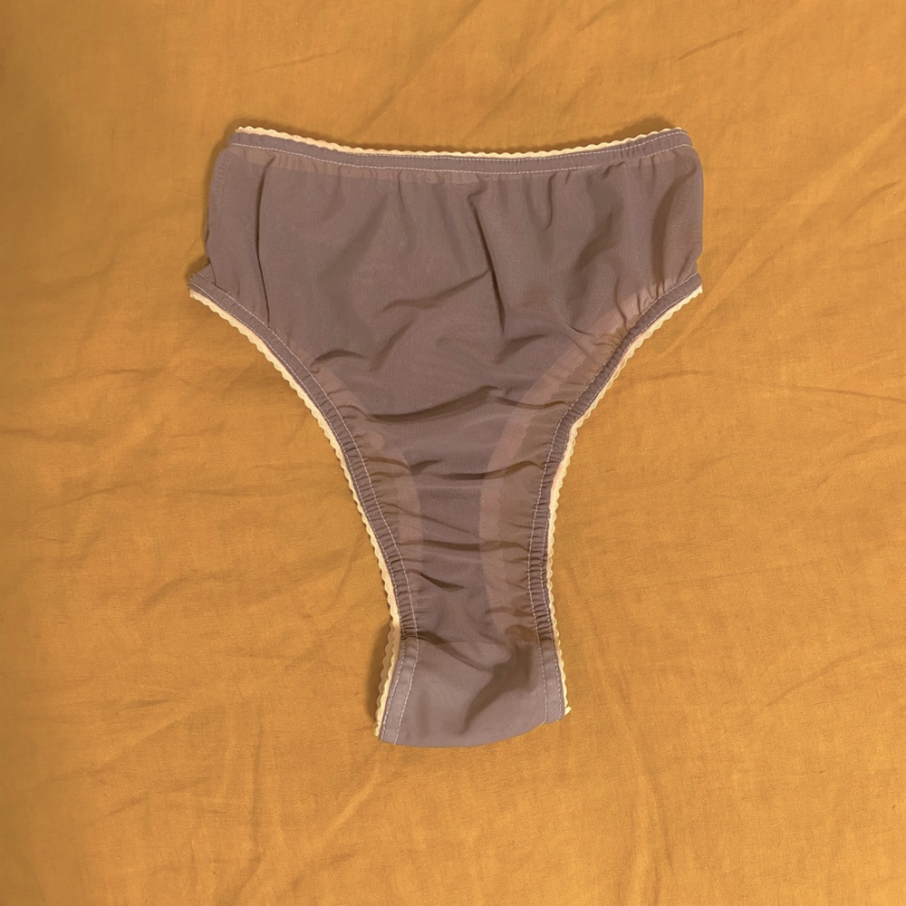 Solstice Intimates Mesh Closed back Thong Underwear Size S in Misty color way